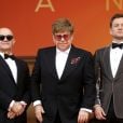 Bernie Taupin, Elton John (lunettes Gucci), Taron Egerton - Montée des marches du film "Rocketman" lors du 72e Festival International du Film de Cannes. Le 16 mai 2019 © Jacovides-Moreau / Bestimage