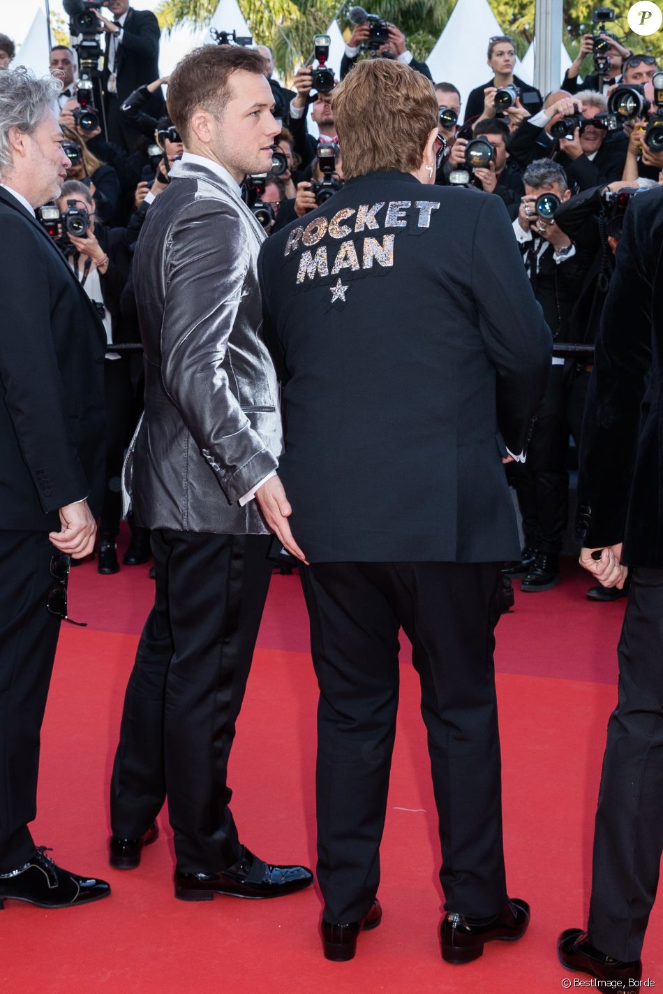 Taron Egerton et Elton John (lunettes Gucci) - Montée des marches du film &quot;Rocketman&quot; lors du 72e Festival International du Film de Cannes. Le 16 mai 2019 © Borde / Bestimage