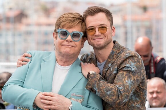 Elton John et Taron Egerton au photocall du film Rocketman lors du 72e Festival International du film de Cannes. Le 16 mai 2019 © Jacovides-Moreau / Bestimage