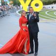 Jennifer Lopez et son fiancé Alex Rodriguez arrivent au Brooklyn Museum pour la soirée des CFDA Fashion Awards. Brooklyn, le 3 juin 2019.