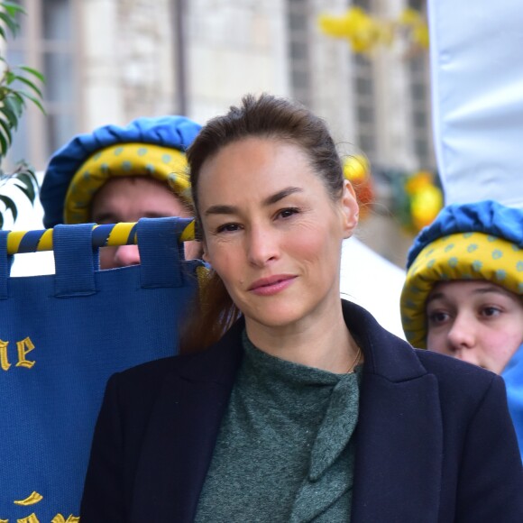 Vanessa Demouy - La confrérie de Belnus a procédé à l'intronisation des invités du Comité des fêtes de Beaune et du Pays beaunois, V. Demouy, D. Fernandez et P. Verdier après une messe en la basilique de Beaune. Sont ensuite venus les présidents de la vente des vins lors de la 157ème vente aux enchères des vins des Hospices de Beaune à Beaune, France, le 19 novembre 2017.  © Giancarlo Gorassini/Bestimage