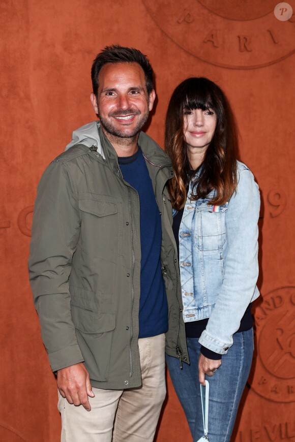 Christophe Michalak et sa compagne Delphine au village lors des internationaux de tennis de Roland Garros 2019 à Paris, France, le 5 juin 2019. © Jacovides-Moreau / Bestimage