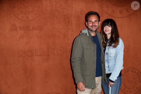 Christophe Michalak et sa compagne Delphine au village lors des internationaux de tennis de Roland Garros 2019 à Paris, France, le 5 juin 2019. © Jacovides-Moreau / Bestimage