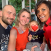 Karine Le Marchand prend la pose avec l'agricultrice Nathalie, son amoureux Victor rencontré dans "L'amour est dans le pré" saison 12... et leur bébé ! Une jolie photo de famille publiée le 5 juin 2019 sur Instagram.