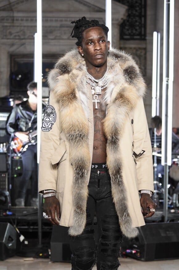 Young Thug - Défilé de mode Philipp Plein collection prêt-à-porter Automne Hiver 2017-2018 lors de la fashion week à New York, le 13 février 2017.