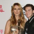 Céline Dion et son fils René Charles Angélil au press room de la soirée Billboard Music Awards à T-Mobile Arena à Las Vegas, le 22 mai 2016