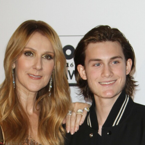 Céline Dion et son fils René Charles Angélil au press room de la soirée Billboard Music Awards à T-Mobile Arena à Las Vegas, le 22 mai 2016