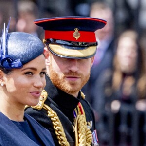 Meghan Markle, duchesse de Sussex, a fait une réapparition publique en plein congé maternité pour assister aux cérémonies de Trooping the Colour le 8 juin 2019 au palais de Buckingham, à Londres.