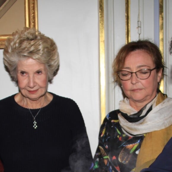 Exclusif - Yves Lecoq, Danièle Gilbert, Catherine Frot et Jordan de Luxe - Dîner privé chez Pierre-Jean Chalençon au palais Vivienne à Paris, France, le 7 juin 2019. © Philippe Baldini/Bestimage