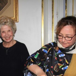 Exclusif - Yves Lecoq, Danièle Gilbert, Catherine Frot et Jordan de Luxe - Dîner privé chez Pierre-Jean Chalençon au palais Vivienne à Paris, France, le 7 juin 2019. © Philippe Baldini/Bestimage