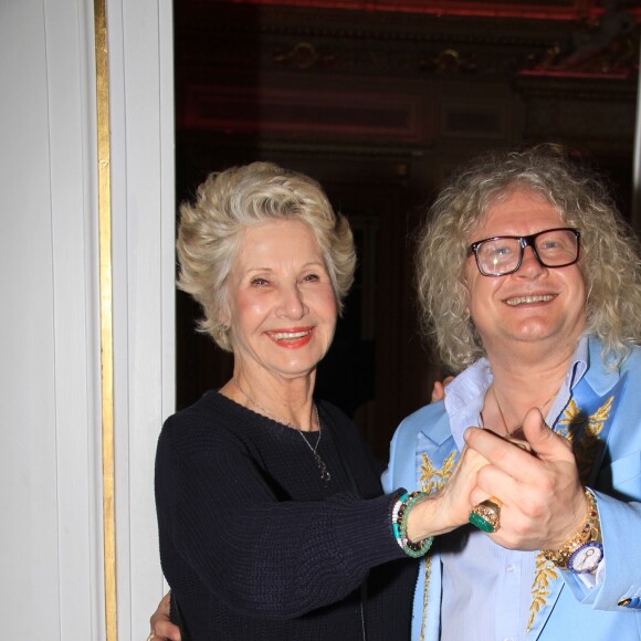Exclusif - Danièle Gilbert et Pierre-Jean Chalençon - Dîner privé chez Pierre-Jean Chalençon au palais Vivienne à Paris, France, le 7 juin 2019. © Philippe Baldini/Bestimage