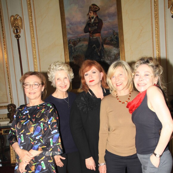 Exclusif - Catherine Frot, Danièle Gilbert, Catherine Jacob, Chantal Ladesou et Grace de Capitani - Dîner privé chez Pierre-Jean Chalençon au palais Vivienne à Paris, France, le 7 juin 2019. © Philippe Baldini/Bestimage