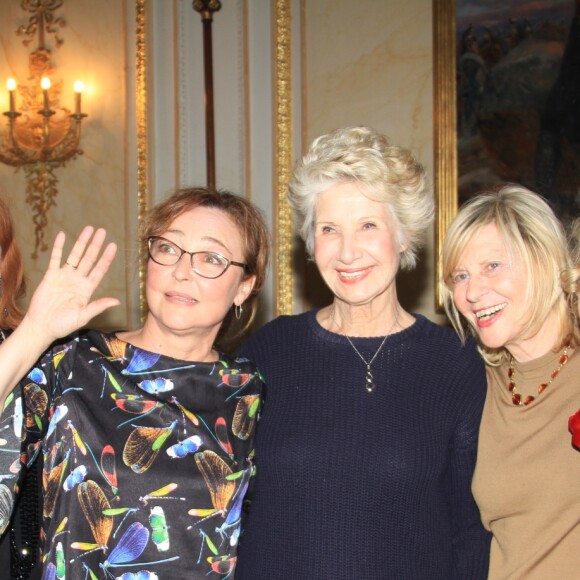 Exclusif - Catherine Jacob, Catherine Frot, Danièle Gilbert, Chantal Ladesou, Grace de Capitani et Magloire - Dîner privé chez Pierre-Jean Chalençon au palais Vivienne à Paris, France, le 7 juin 2019. © Philippe Baldini/Bestimage