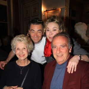 Exclusif - Danièle Gilbert, Yves Lecoq, le chef Jean-Pierre Jacquin et sa compagne Grace de Capitani - Dîner privé chez Pierre-Jean Chalençon au palais Vivienne à Paris, France, le 7 juin 2019. © Philippe Baldini/Bestimage