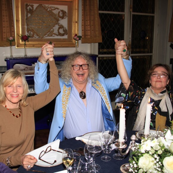 Exclusif - Chantal Ladesou, Pierre-Jean Chalençon et Catherine Frot - Dîner privé chez Pierre-Jean Chalençon au palais Vivienne à Paris, France, le 7 juin 2019. © Philippe Baldini/Bestimage