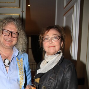 Exclusif - Pierre-Jean Chalençon et Catherine Frot - Dîner privé chez Pierre-Jean Chalençon au palais Vivienne à Paris, France, le 7 juin 2019. © Philippe Baldini/Bestimage