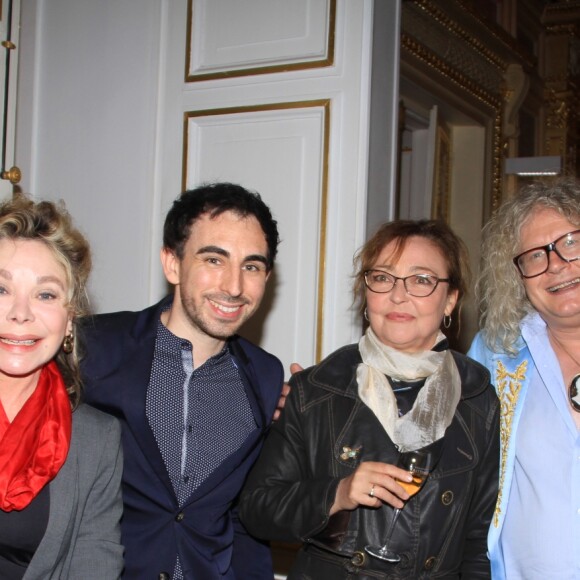 Exclusif - Gilles, Grace de Capitani, Jordan de Luxe, Catherine Frot, Pierre-Jean Chalençon et Catherine Jacob - Dîner privé chez Pierre-Jean Chalençon au palais Vivienne à Paris, France, le 7 juin 2019. © Philippe Baldini/Bestimage