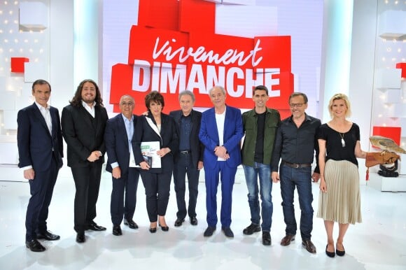 Exclusif - Franck Ferrand, Florian Sempey, Marcel Ichou, Roselyne Bachelot, Michel Drucker, Maxime Le Forestier, Chanee, Emmanuel Chaunu et Hélène Gateau - Enregistrement de l'émission "Vivement Dimanche" présentée par M.Drucker et diffusée le 16 juin 2019 sur France 2. Le 3 juin 2019 © Guillaume Gaffiot / Bestimage