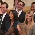 Jared Kushner, Kim Kardashian et Ivanka Trump à la Maison Blanche. Washington, DC, le 13 juin 2019.