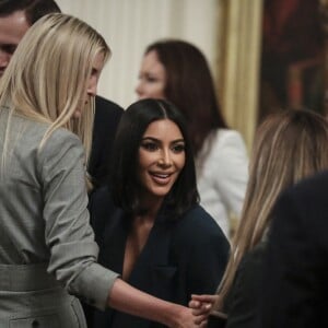 Kim Kardashian défend le projet "Second Chance Hiring" à la Maison Blanche, en présence du président Donald Trump. Washington, DC, le 13 juin 2019.