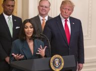Kim Kardashian à la Maison Blanche : look sobre face à Donald Trump