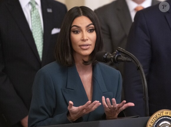 Kim Kardashian reçue par le président Donald Trump à la Maison Blanche à Washington, DC, le 13 juin 2019