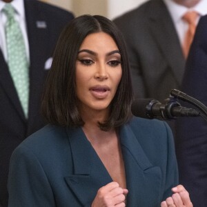 Kim Kardashian reçue par le président Donald Trump à la Maison Blanche à Washington, DC, le 13 juin 2019