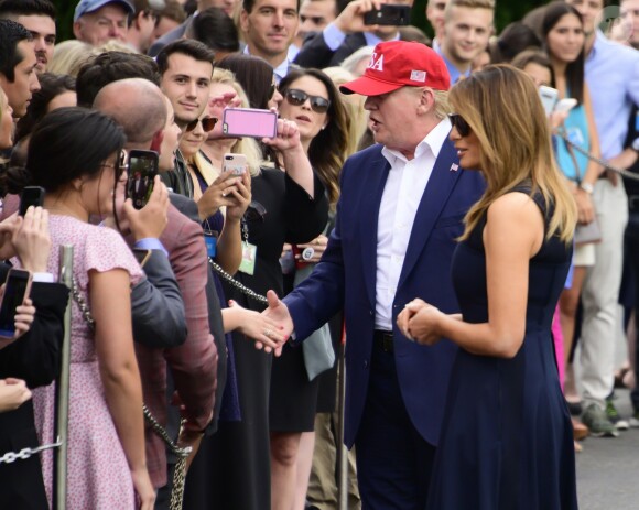 Le président Donald J. Trump et la première dame Melania Trump arrivent à la Maison Blanche à Washington, D.C, le 7 juin 2019.