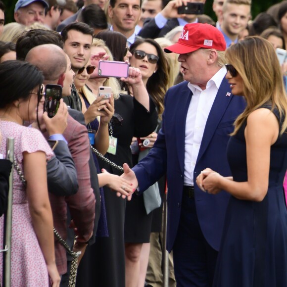 Le président Donald J. Trump et la première dame Melania Trump arrivent à la Maison Blanche à Washington, D.C, le 7 juin 2019.