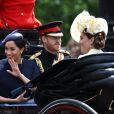 Le prince Harry, duc de Sussex, et Meghan Markle, duchesse de Sussex - La parade Trooping the Colour 2019, célébrant le 93ème anniversaire de la reine Elisabeth II, au palais de Buckingham, Londres, le 8 juin 2019.