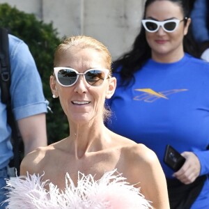 Céline Dion à la sortie de l'hôtel Crillon à Paris. Le 28 juin 2019