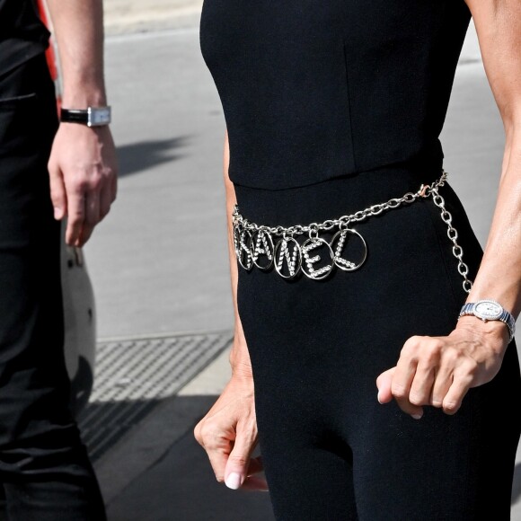 Céline Dion à la sortie de l'hôtel de Crillon à Paris le 27 juin 2019.