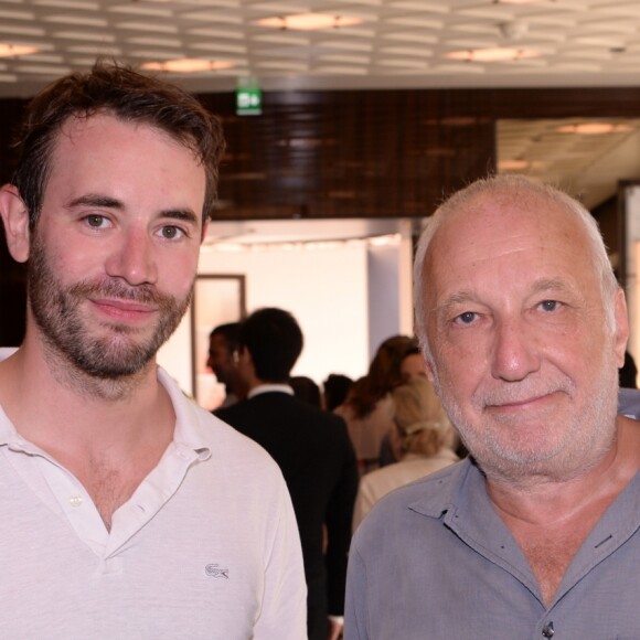 Exclusif - Yaniss Lespert et François Berléand - Inauguration de la galerie Fred Allard (artiste représenté par les Galeries Bartoux) à l'hôtel Lutetia à Paris le 27 juin 2019. © Rachid Bellak/Bestimage