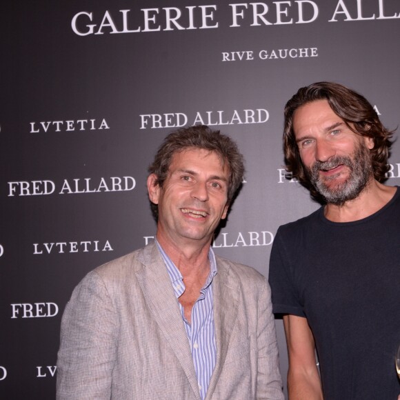 Exclusif - Frédéric Taddeï et Frédéric Beigbeder - Inauguration de la galerie Fred Allard (artiste représenté par les Galeries Bartoux) à l'hôtel Lutetia à Paris le 27 juin 2019. © Rachid Bellak/Bestimage