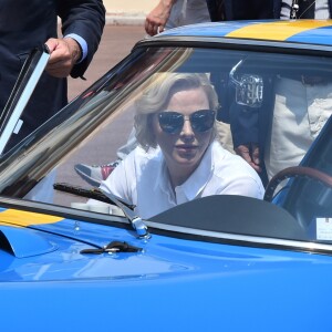 La princesse Charlène de Monaco lors du concours Elégance et Automobile à Monte-Carlo 2019 sur la place du palais à Monaco, le 30 juin 2019. © Bruno Bebert/Bestimage