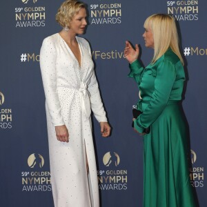 La princesse Charlène de Monaco et Patricia Arquette - Soirée de clôture du 59ème Festival de Télévision de Monte Carlo au Grimaldi Forum à Monaco, le 18 juin 2019. © Claudia Albuquerque / Bestimage
