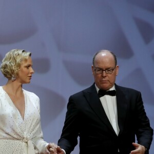 Le prince Albert II de Monaco, la princesse Charlène de Monaco - Soirée de clôture du 59ème Festival de Télévision de Monte Carlo au Grimaldi Forum à Monaco, le 18 juin 2019. © Claudia Albuquerque / Bestimage