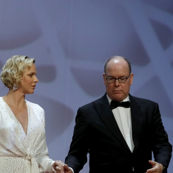 Le prince Albert II de Monaco, la princesse Charlène de Monaco - Soirée de clôture du 59ème Festival de Télévision de Monte Carlo au Grimaldi Forum à Monaco, le 18 juin 2019. © Claudia Albuquerque / Bestimage