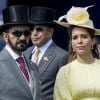 La princesse Haya Bint Al Hussein (Haya de Jordanie) et son mari le cheikh Mohammed Bin Rashid Al Maktoum, émir de Dubaï, au derby d'Epsom en Angleterre le 3 juin 2017.