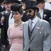 La princesse Haya Bint Al Hussein (Haya de Jordanie) et son mari le cheikh Mohammed bin Rashid Al Maktoum, émir de Dubaï, lors du Royal Ascot le 17 juin 2016.