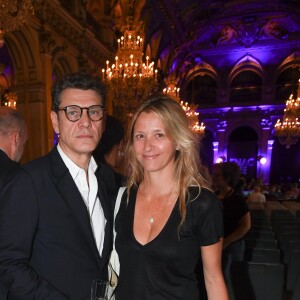 Marc Lavoine et sa femme Sarah au Fnac Live Festival à l'Hôtel de Ville à Paris. Du jeudi 6 au samedi 8 juillet 2017, la Fnac reprend place sur le Parvis de l'Hôtel de Ville de Paris ainsi que dans ses salons pour offrir au public 3 soirées de concerts gratuits. Paris, le 6 juillet 2017. © Lionel Urman/Bestimage