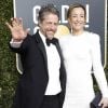 Hugh Grant et sa femme Anna Elisabet Eberstein - Photocall de la 76ème cérémonie annuelle des Golden Globe Awards au Beverly Hilton Hotel à Los Angeles, le 6 janvier 2019.
