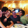 Julien Castaldi, Simon Castaldi et leurs parents Benjamin Castaldi et Valérie Sapienza, le 5 juillet 2019 à Paris.