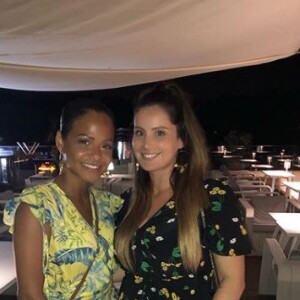 Christina Milian et Marine Lloris lors d'une soirée à Ramatuelle, le 5 juillet 2019.