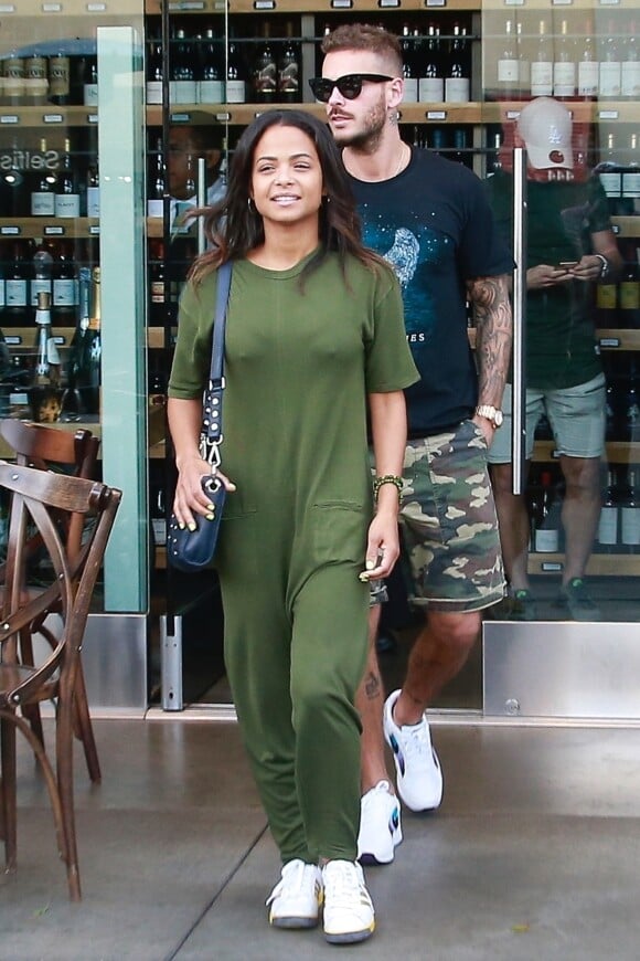Christina Milian et Matt Pokora (M. Pokora) font du shopping chez "Wally's" à Beverly Hills. Los Angeles, le 15 novembre 2018.