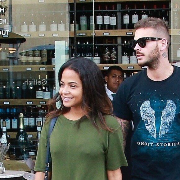 Christina Milian et Matt Pokora (M. Pokora) font du shopping chez "Wally's" à Beverly Hills. Los Angeles, le 15 novembre 2018.