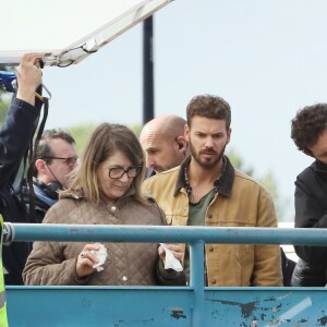 Exclusif - Matt Pokora (M Pokora) tourne les premières scènes de son premier film pour TF1 probablement intitulé "Les Oubliés" ou il interprète le rôle du fils d'une femme atteinte de la maladie d'Alzheimer. © Patrick Bernard/Bestimage