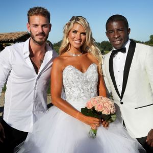 Exclusif - M. Pokora, Elodie et Rio Mavuba - Le footballeur international Rio Mavuba épouse Elodie, sa compagne depuis plus de 10 ans, le 17 Juin 2017, près de Bordeaux © Patrick Bernard-Thibaud Moritz/ Bestimage