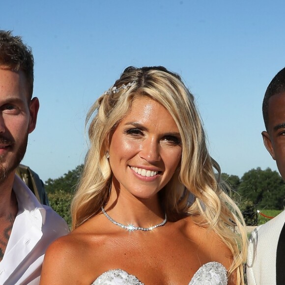Exclusif - M. Pokora, Elodie et Rio Mavuba - Le footballeur international Rio Mavuba épouse Elodie, sa compagne depuis plus de 10 ans, le 17 Juin 2017, près de Bordeaux © Patrick Bernard-Thibaud Moritz/ Bestimage