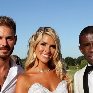 Exclusif - M. Pokora, Elodie et Rio Mavuba - Exclusif - Le footballeur international Rio Mavuba épouse Elodie, sa compagne depuis plus de 10 ans, le 17 Juin 2017, près de Bordeaux © Patrick Bernard-Thibaud Moritz/ Bestimage